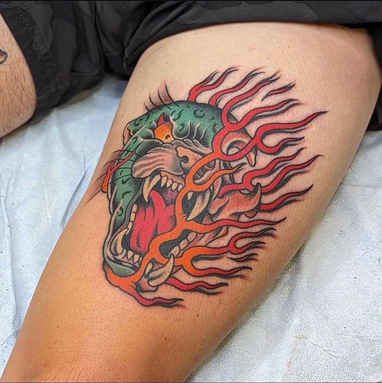 Tiger Tattoo by Chris Benson at Silver Ghost Tattoo in Edmonton Alberta Canada