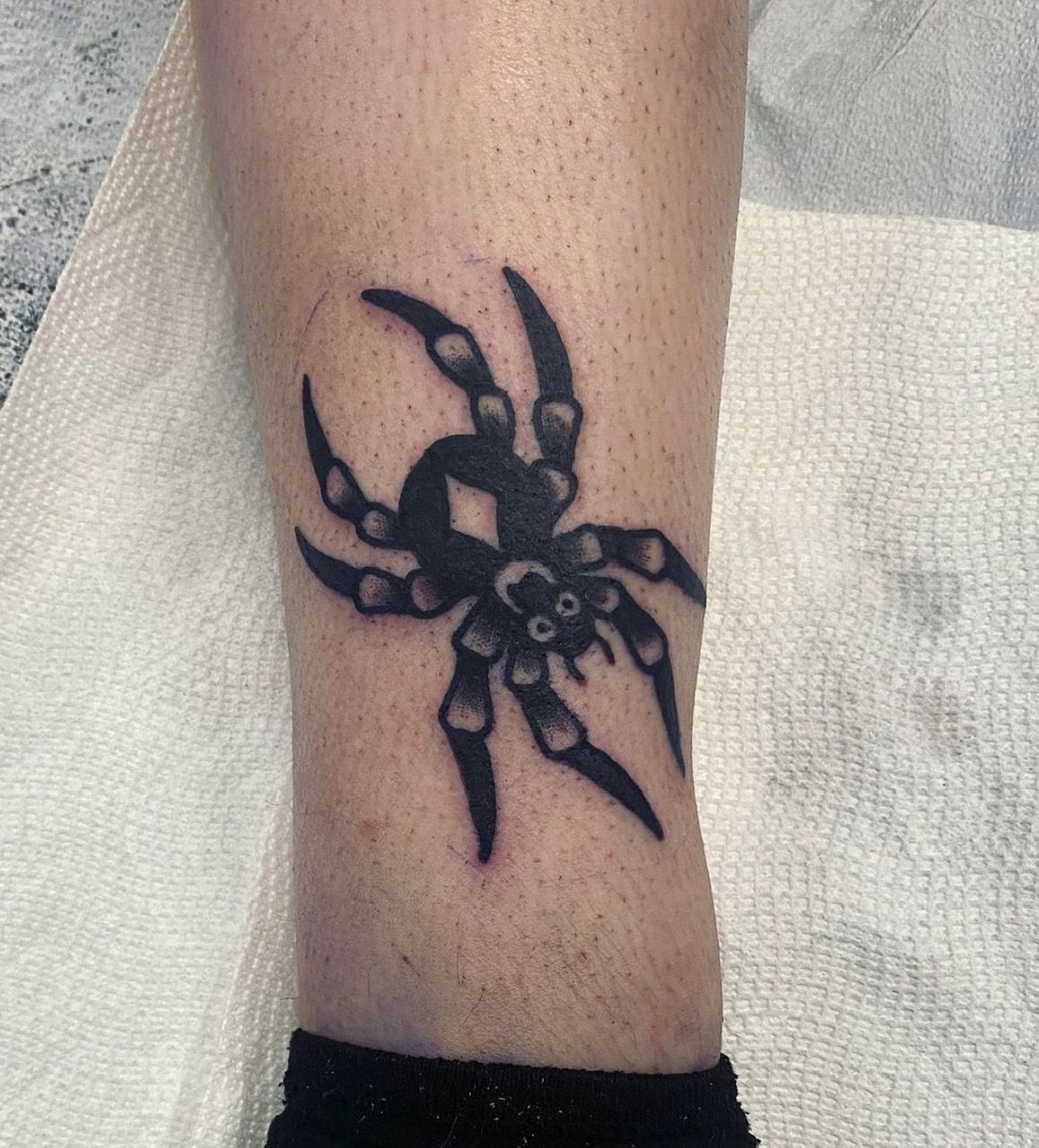 Spider Tattoo by JD Pezderic at Silver Ghost Tattoo in Edmonton Alberta Canada