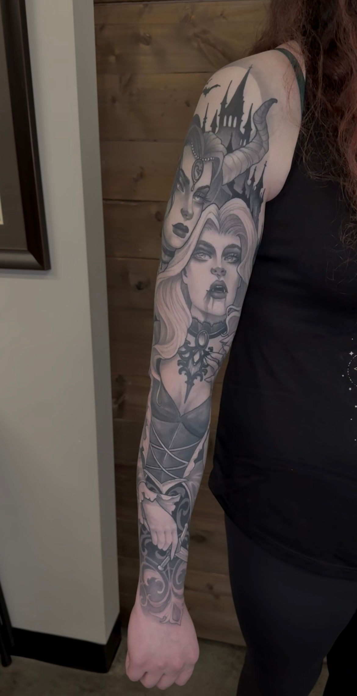 Gothic Sleeve by Sasha Day at Crimson Empire Tattoo in Edmonton Alberta Canada