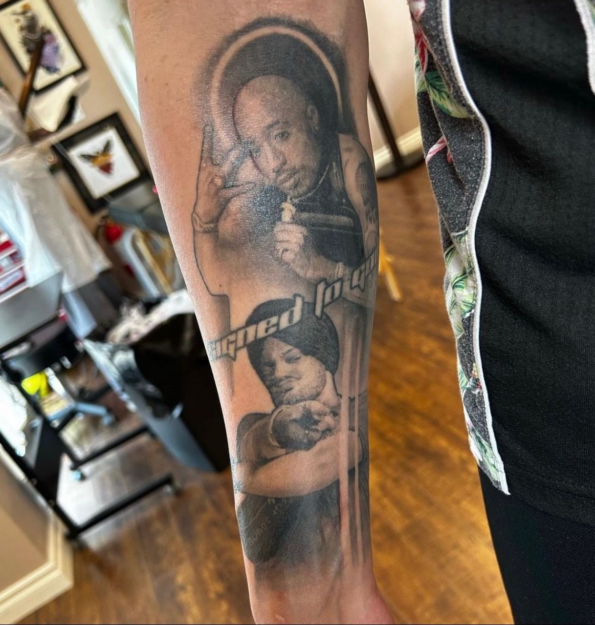 Tupac and Sidhu Moose Tattoo by Alan Coates at Silver Ghost Tattoo in Edmonton Alberta Canada