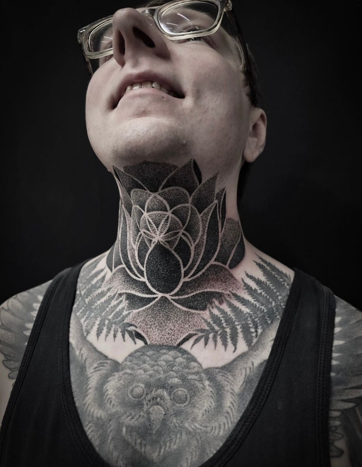 Dotwork Lotus Tattoo by Alex Arnautov at Black Gold Tattoo Co in Edmonton Alberta Canada