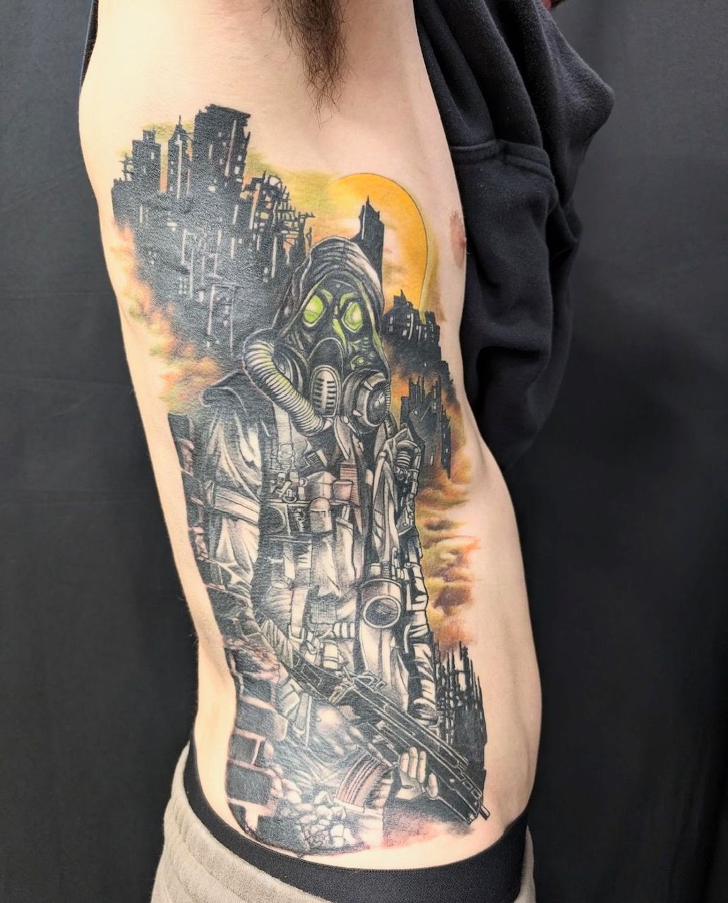 Apocalypse Tattoo by Kevin Sherritt at Black Gold Tattoo Co in Edmonton Alberta Canada