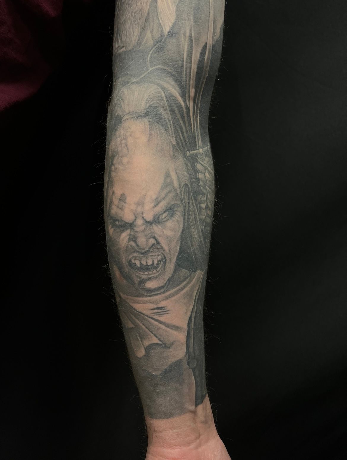 Lord of the Rings Sleeve by Kevin Sherritt at Black Gold Tattoo Co in Edmonton Alberta Canada