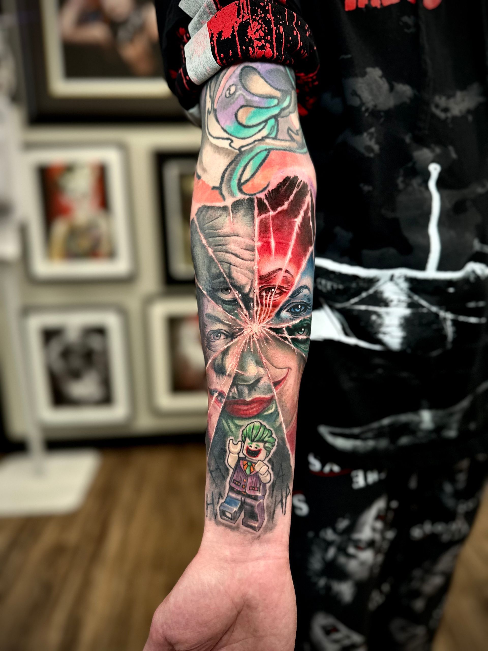 Jokers Tattoo by Jackson Sukhov at Black Gold Tattoo Co in Edmonton Alberta Canada
