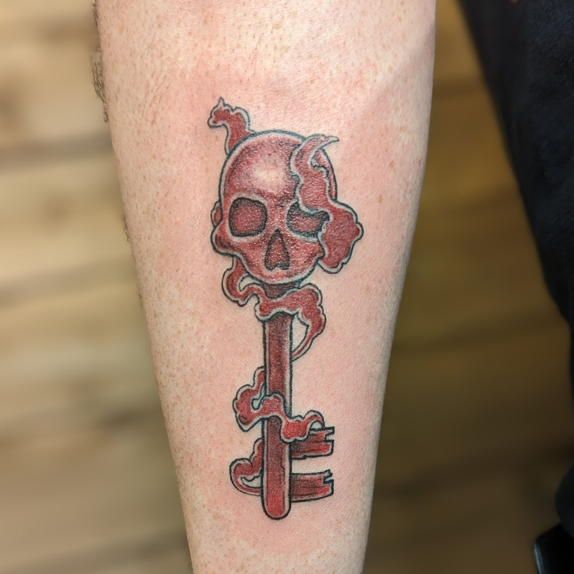 Skeleton Key Tattoo by Samantha Hnatiw at Crimson Empire Tattoo in Edmonton Alberta Canada