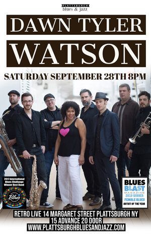 A poster for dawn tyler watson and the ben racine band