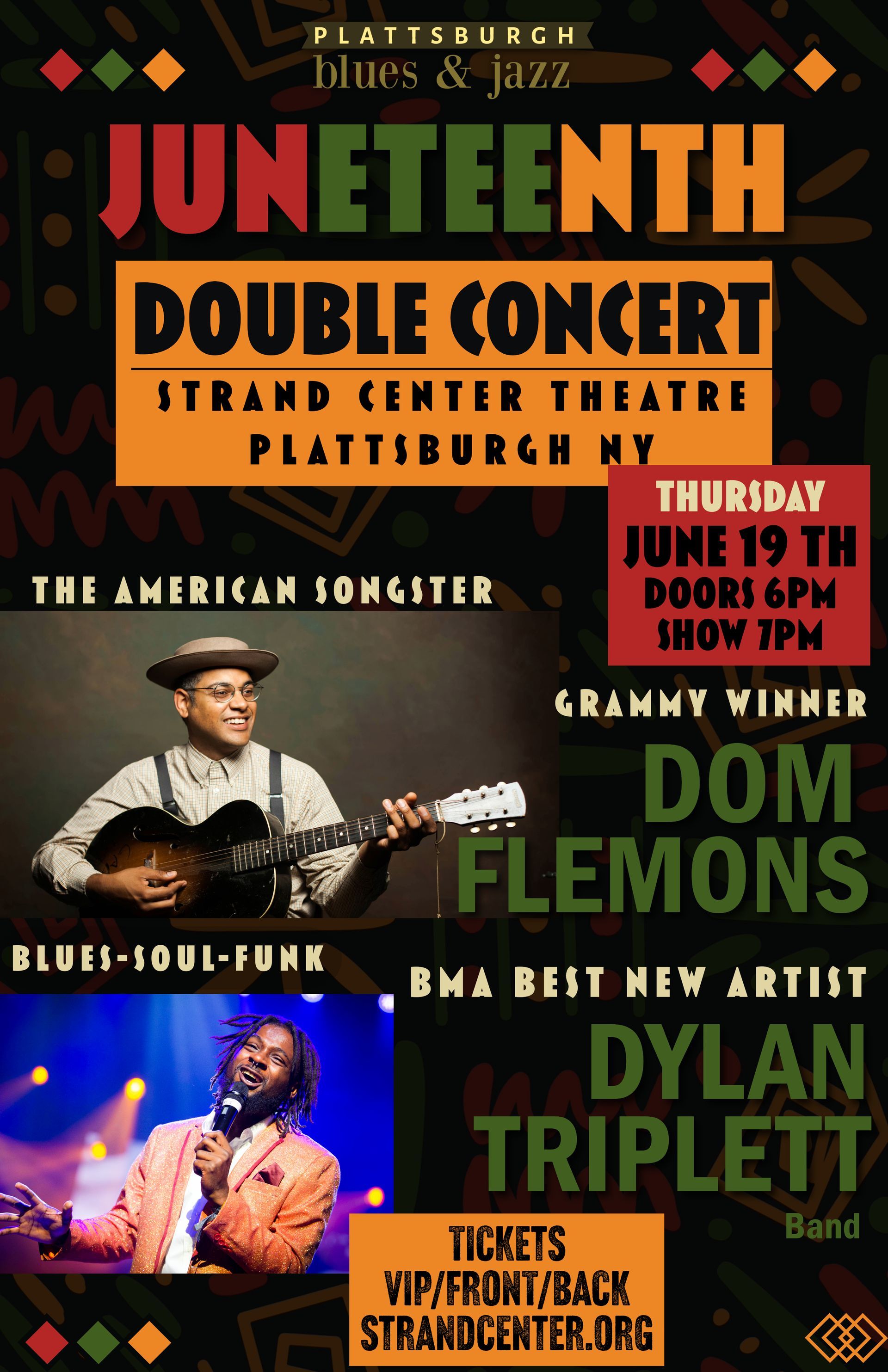 A poster advertises a double concert on june 19th