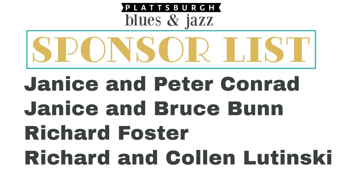 A sponsor list - Janice and Peter Conrad, Janice and Bruce Bunn, Richard Foster, Richard and Collen Lutinski