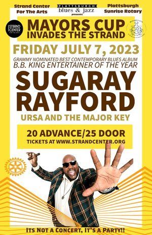 A poster for sugar ray rayford 's mayors cup invades the strand 