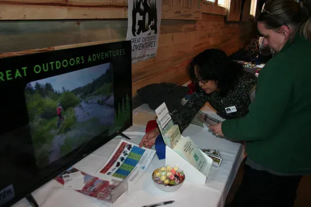 Two women at a table with 