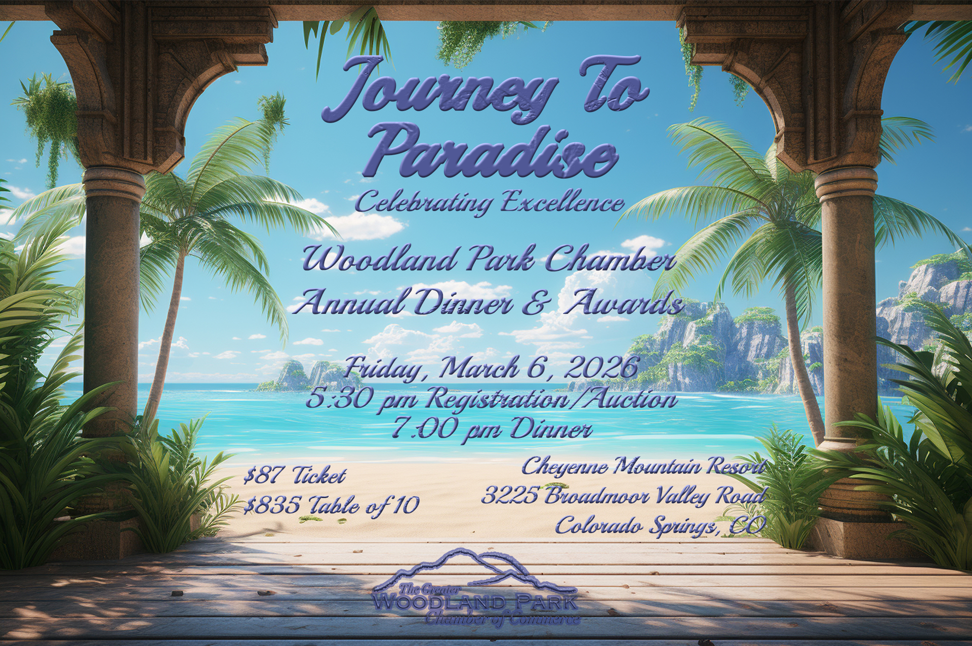 Tropical-themed fundraising event: 