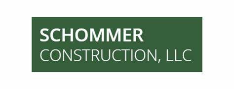 Schommer Construction, LLC logo on a green rectangle.