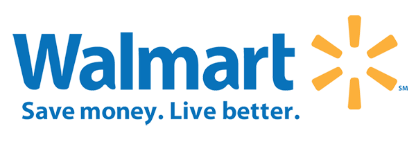 Walmart logo: blue text 