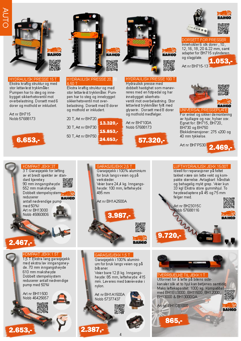 En brosjyre med en haug med verktøy på