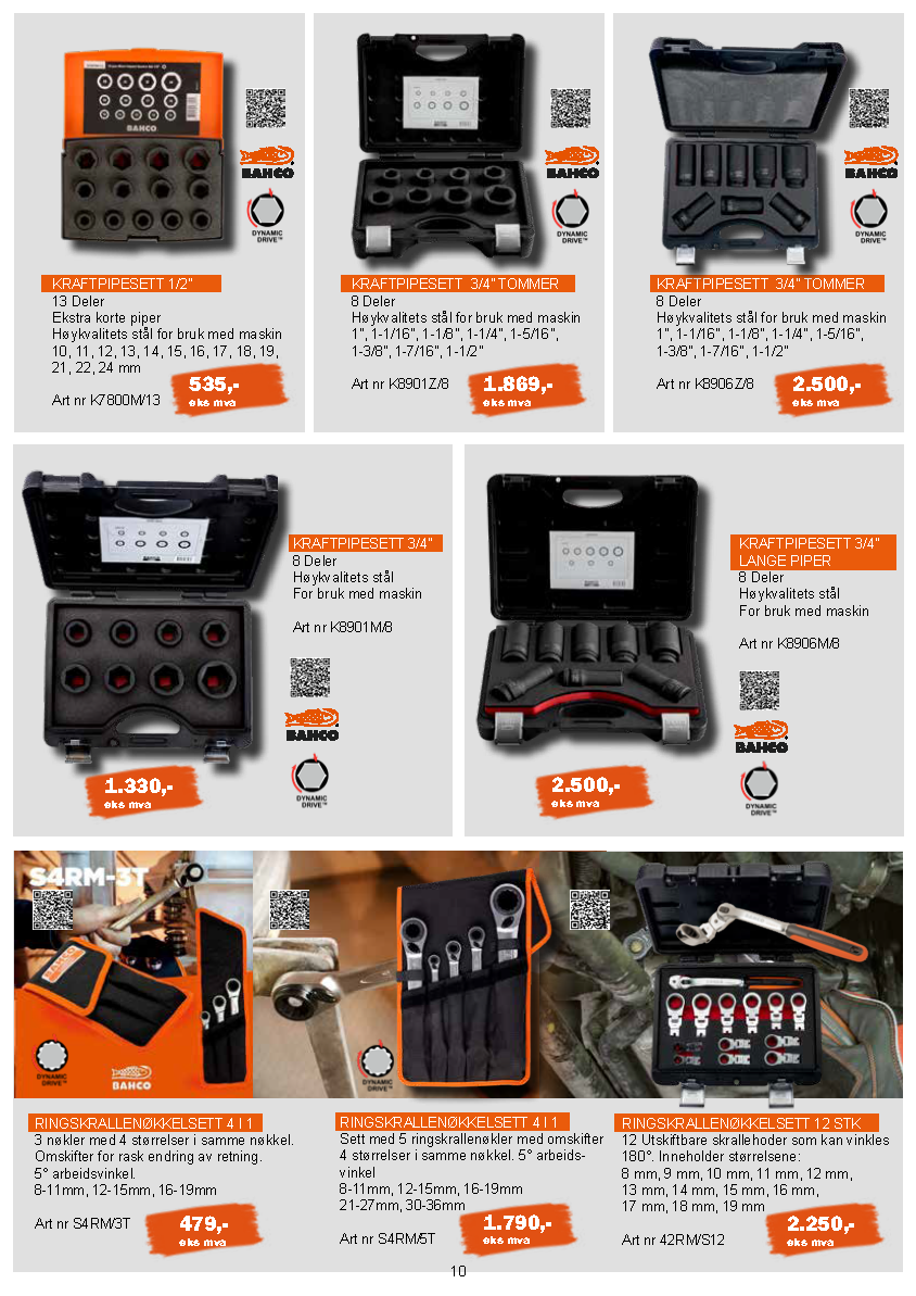 Det er mange forskjellige typer verktøy på denne siden.