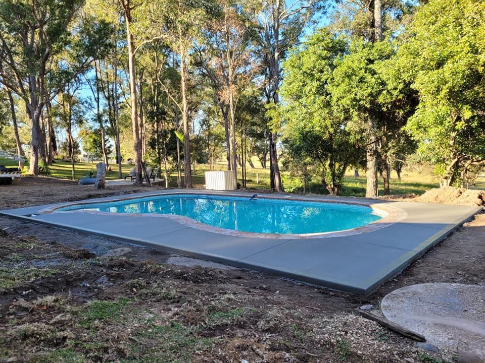 Pool With Concrete Deck — Kempsey Concrete Contractors In Kempsey, NSW