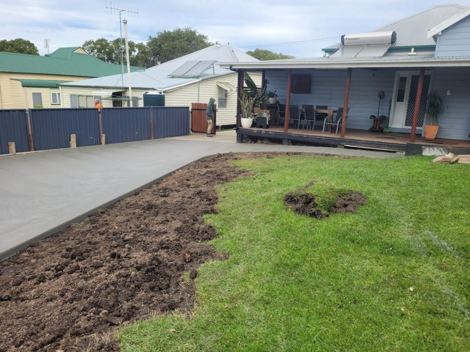 Concreting Driveway of a House — Kempsey Concrete Contractors In Kempsey, NSW