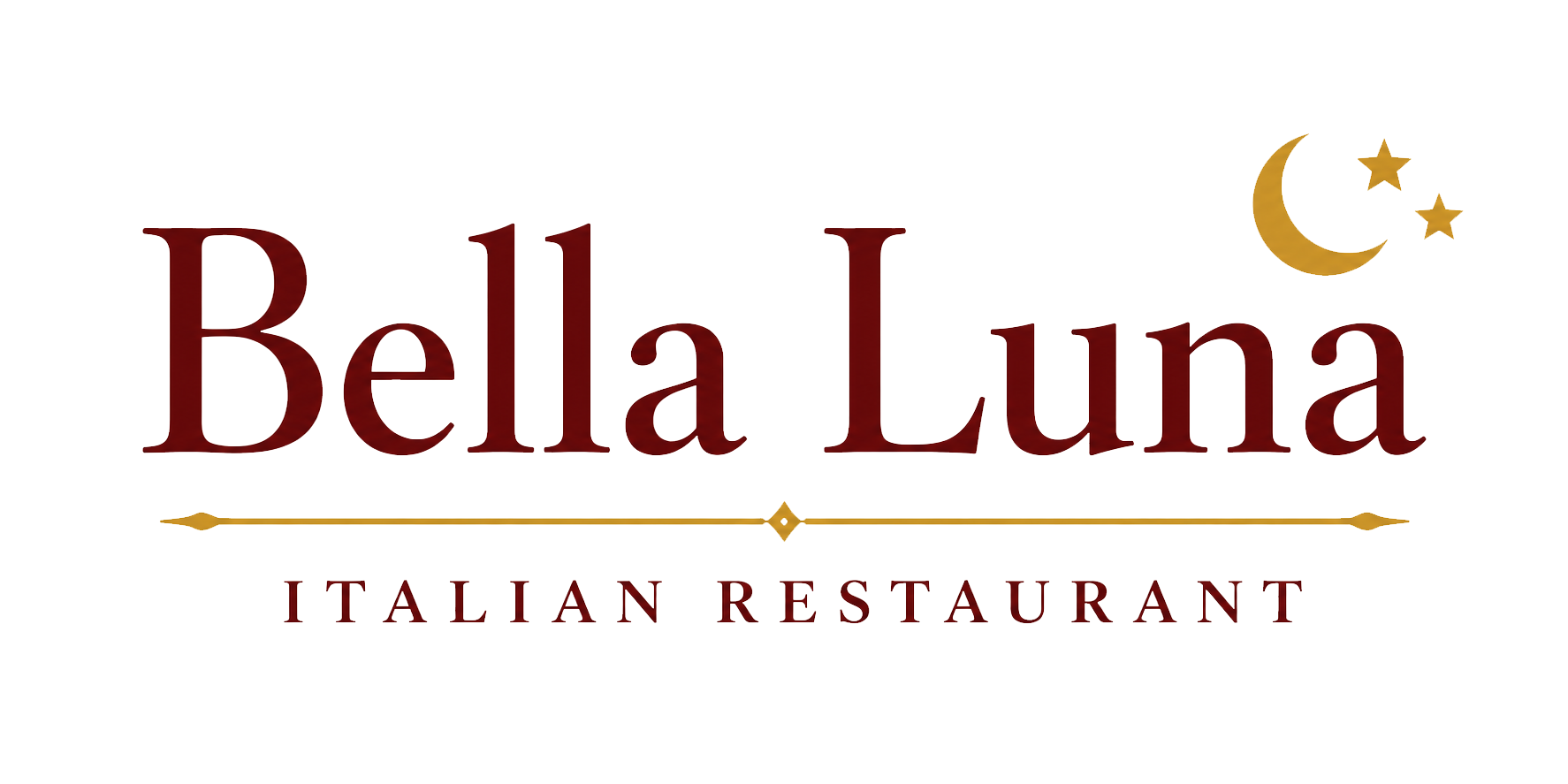 Bella Luna Italian Restaurant logo with crescent moon icon