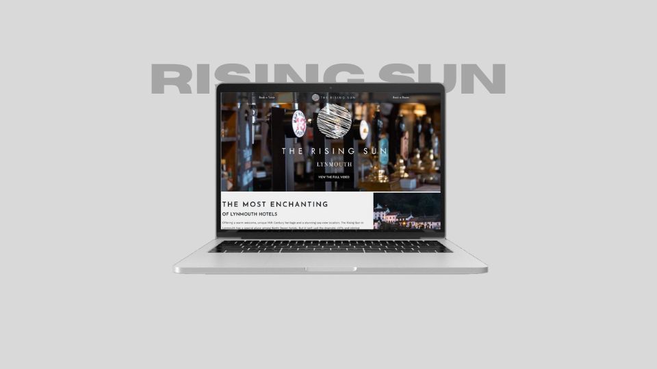 The Rising Sun Hotel, Lynmouth project displayed on computer