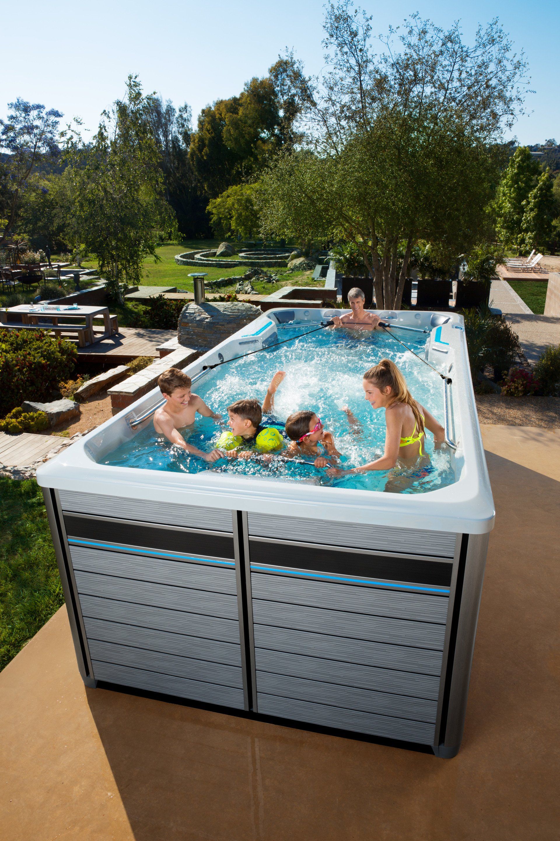 Man Adjusting Jets — Fruitland Park, Fl — Spa Kingdom Inc