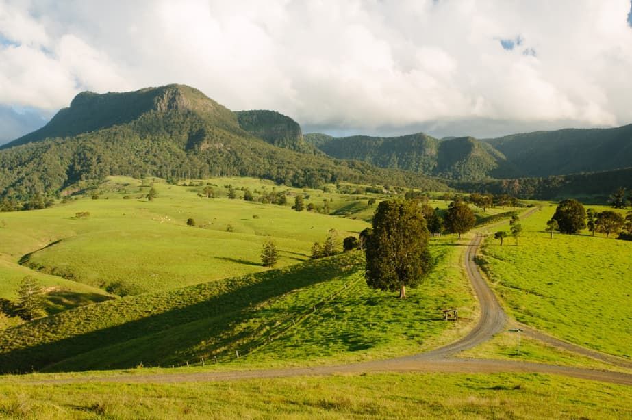 A Dirt Road Going Through a Grassy Field — Totally Skip Bins in Beaudesert, QLD
