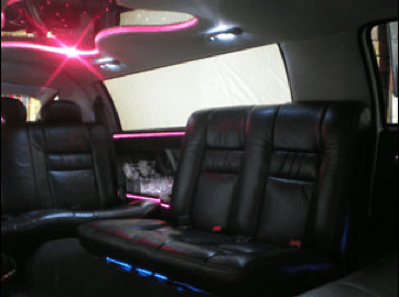 Luxury interiors on limousine hire Sydney 