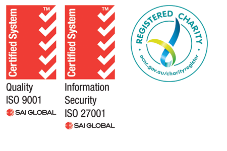 Logos for ISO and ACNC