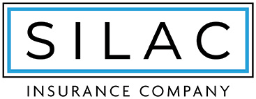 The silac insurance company logo is a blue and white sign.