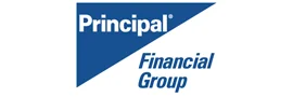 A blue and white logo for principal financial group