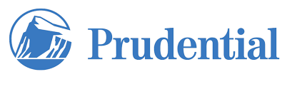 The prudential logo is blue and white with a horse on it.
