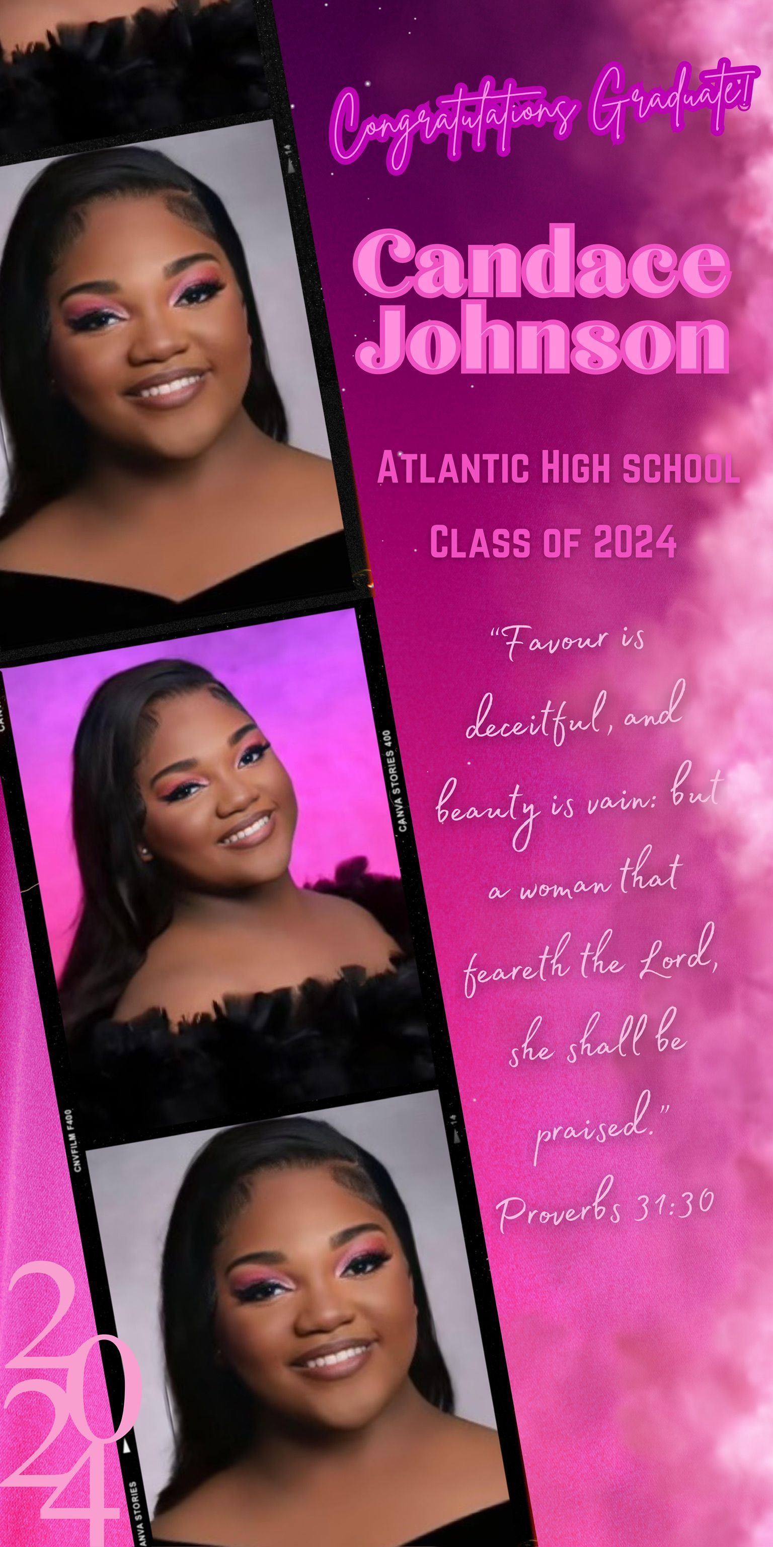 A congratulations card for a graduate from atlantic high school.