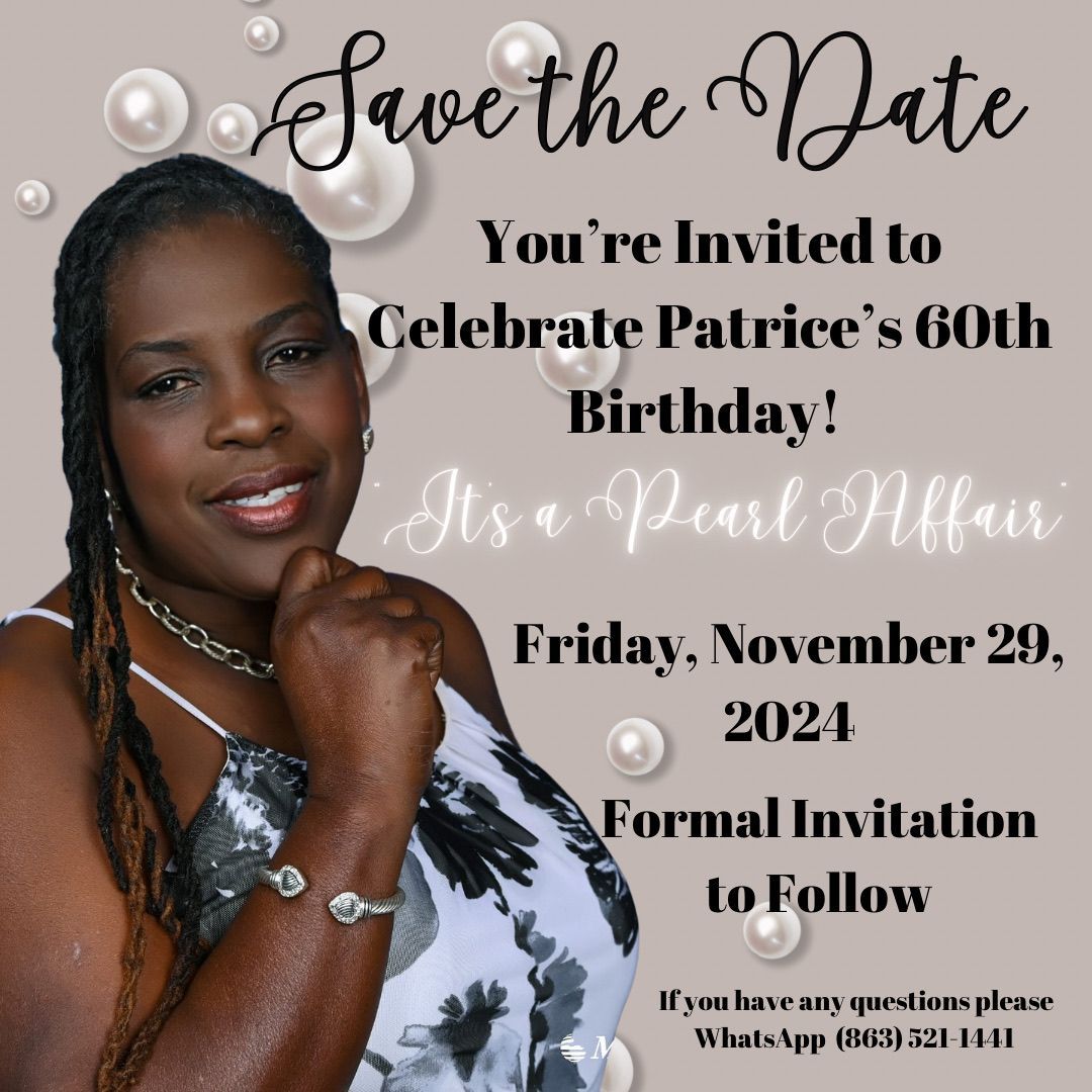 A save the date invitation for patrick 's 60th birthday