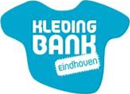 Logo for Kledingbank Eindhoven: blue T-shirt shape, white text "Kleding Bank Eindhoven".