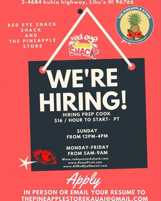 A sign that says we 're hiring on it