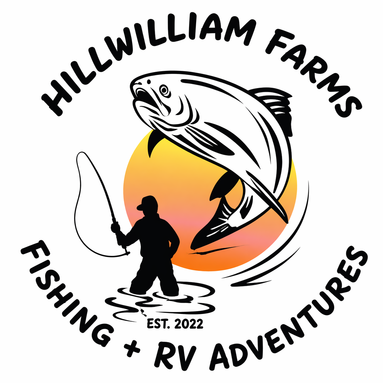 Hillwilliam Farms Fishing and RV Adventures Logo