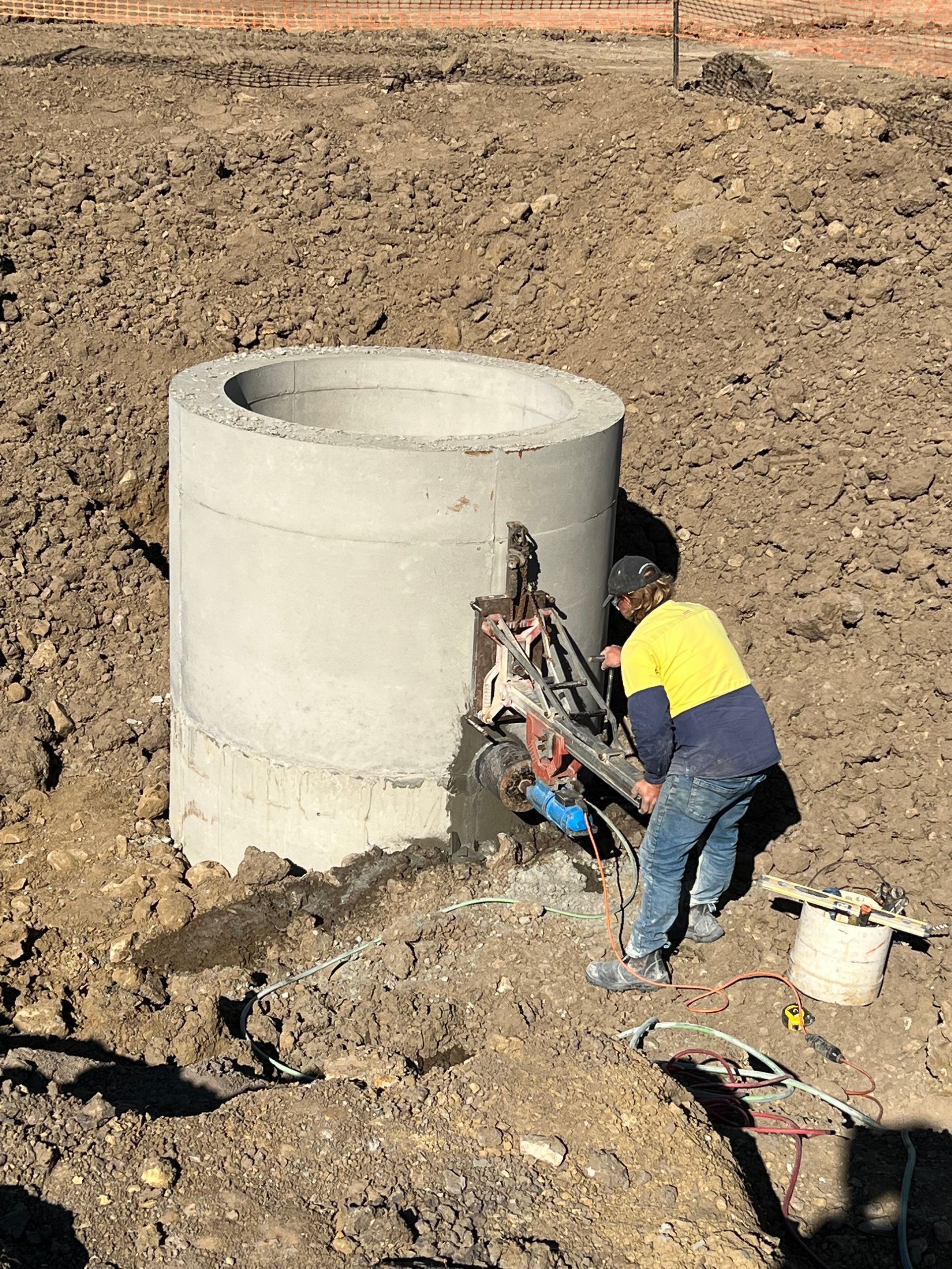 Yellow Road Saw Cutting Concrete — Ablecut Concrete Cutting & Coring In East Mackay, QLD