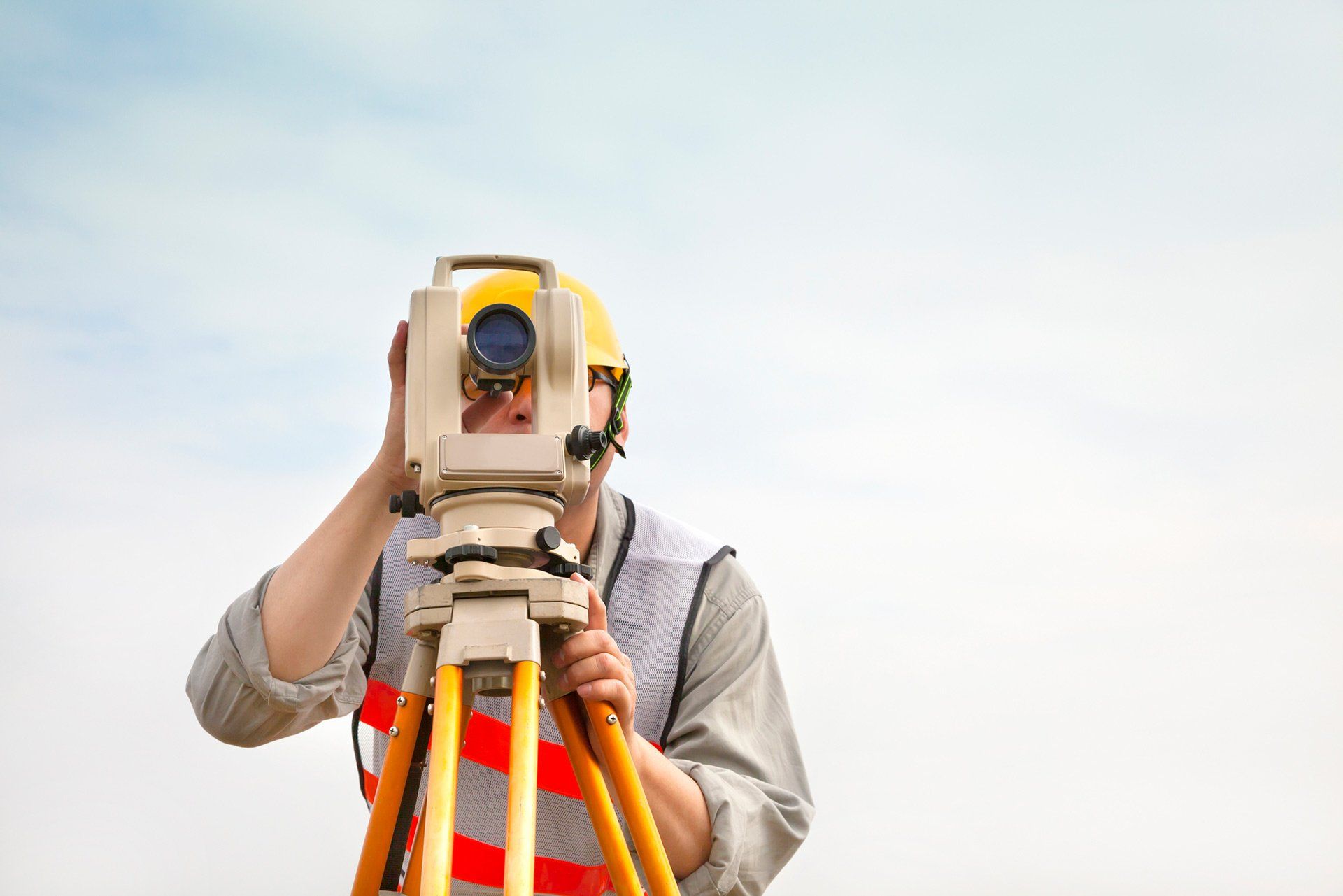 Surveyor engineer making measure — Asheville, North Carolina — Alan B Styles Land Surveying, PLLC