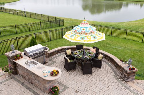 Luxury Garden Furniture backyard design in Richardson, TX