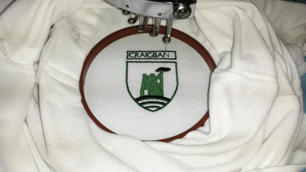 Intricate embroidery work, white t-shirt