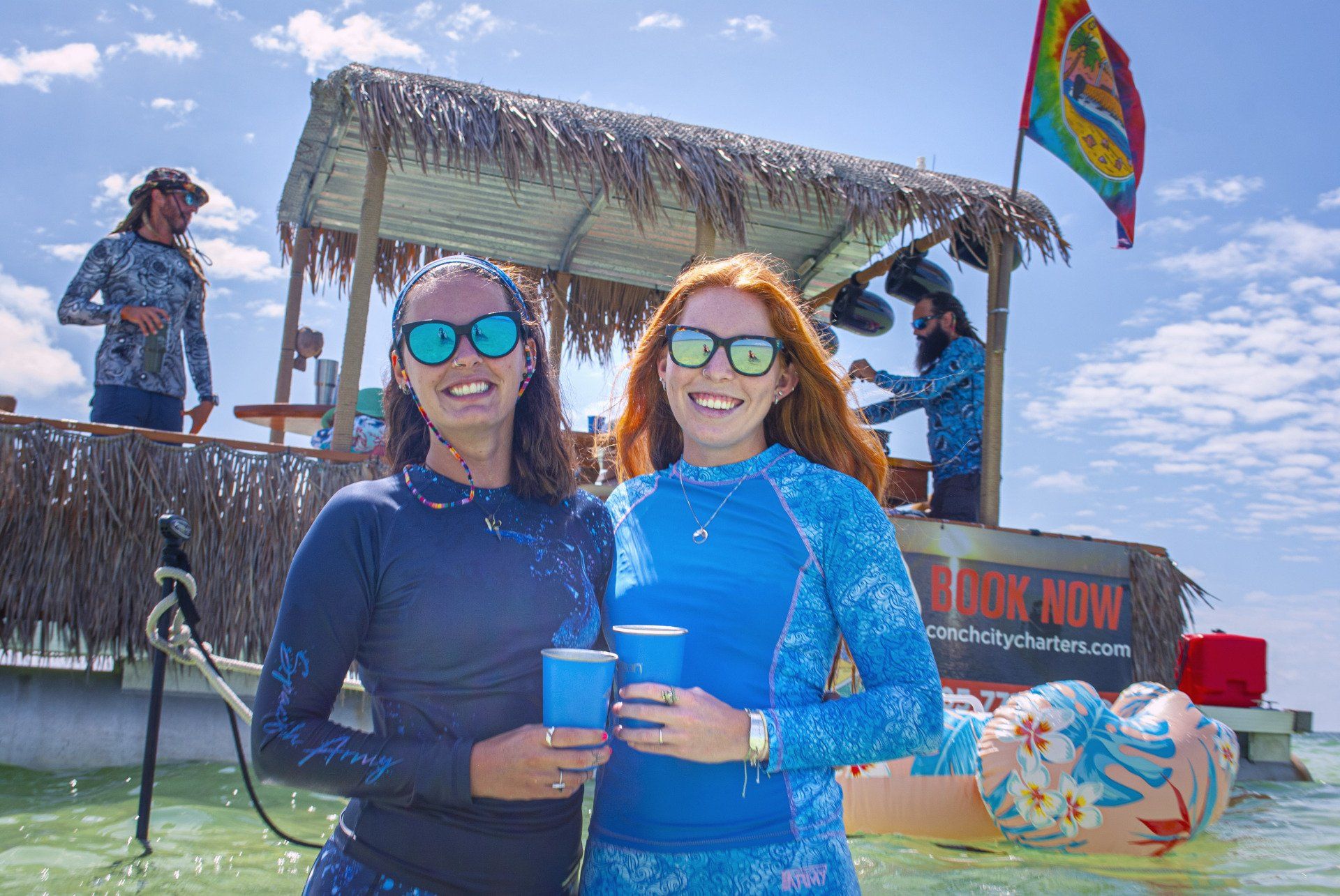 Two ladies enjoying the sea and the sun