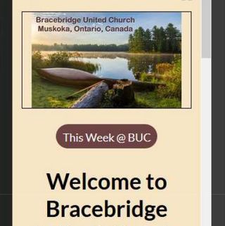 Screenshot of Bracebridge United Church website