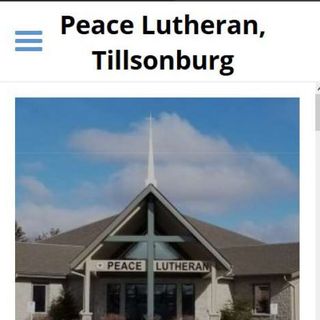 Screenshot of Peace Lutheran Church website