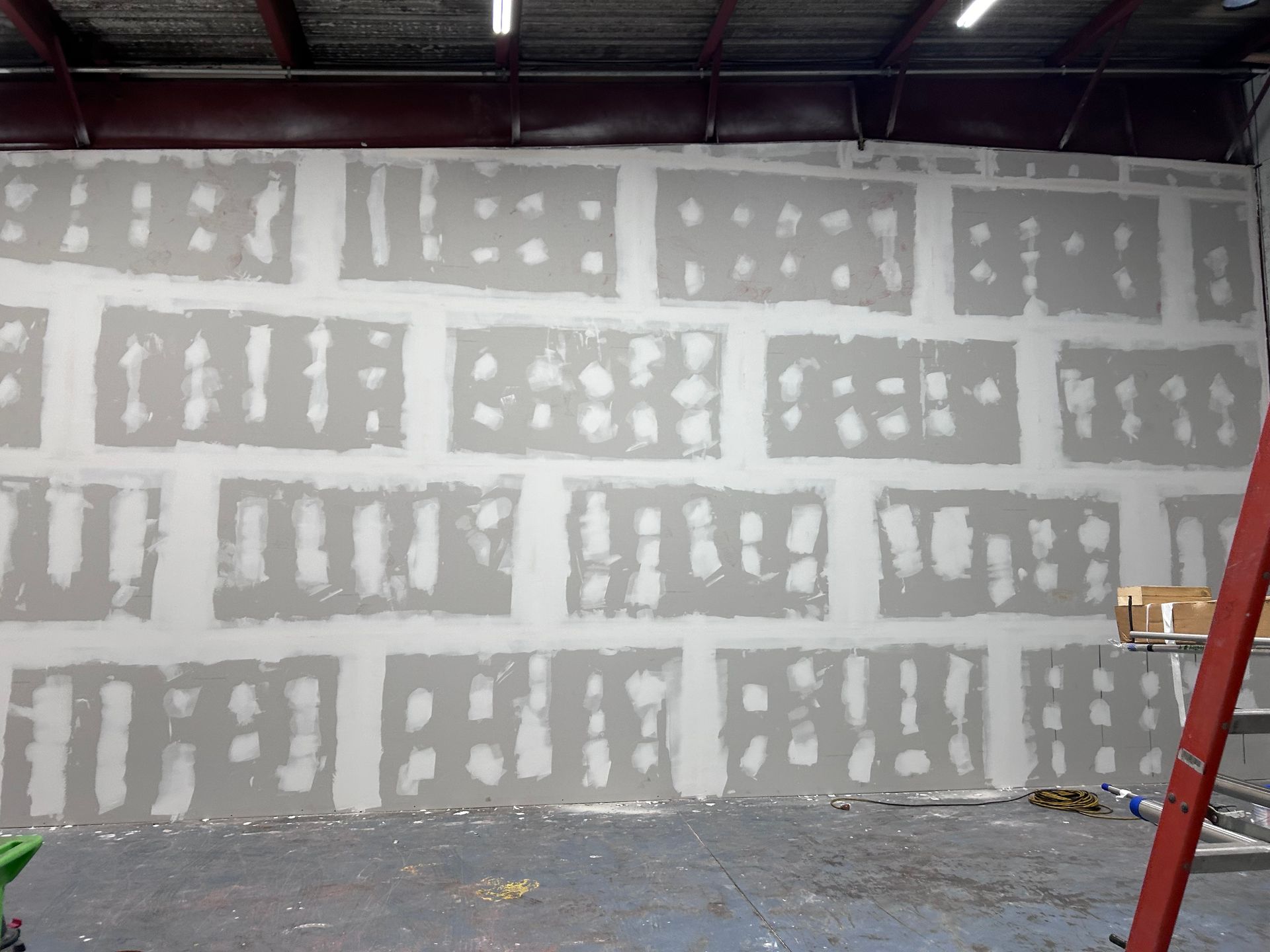 A large wall with a lot of squares on it