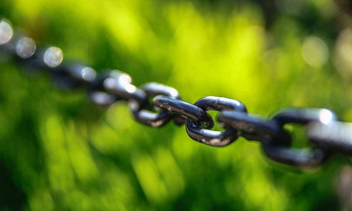 Black chain links