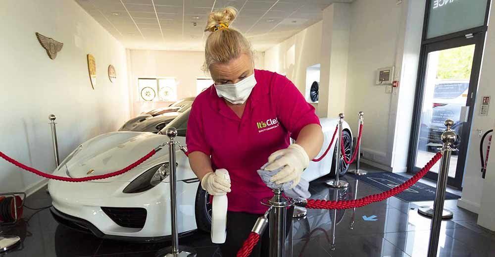 Touch-point cleaning in car showroom in Knaresborough