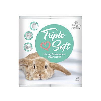 Triple soft toilet roll