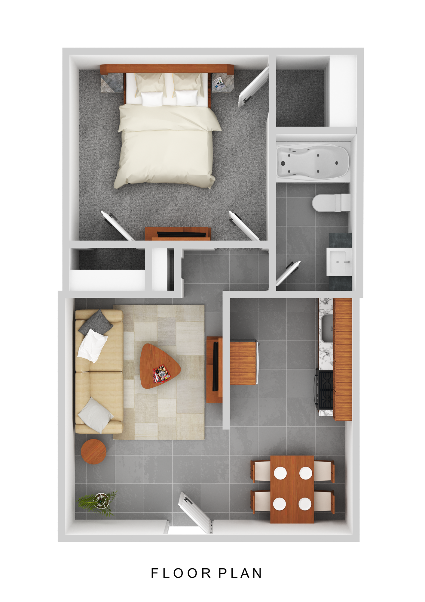 1 bedroom floor plan