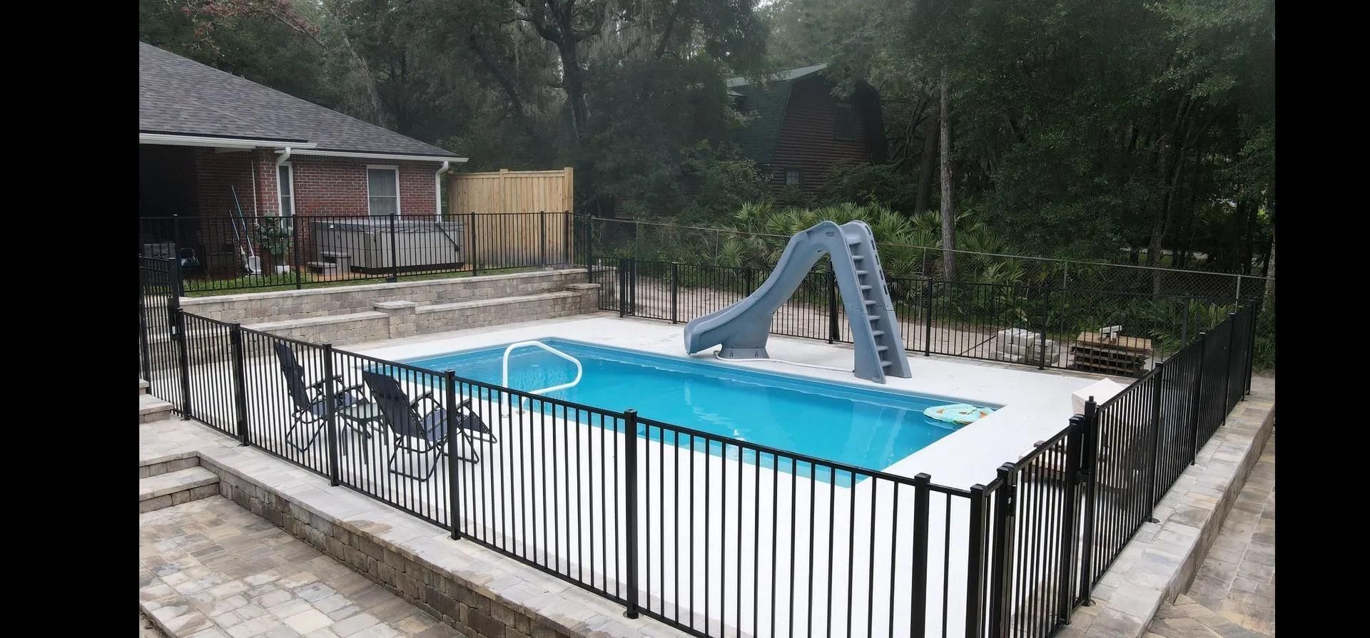 Paver pool deck area for a homeowner