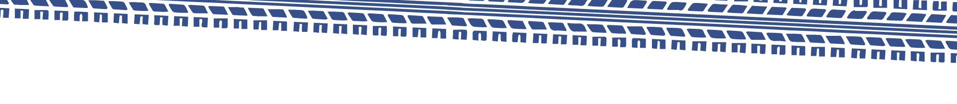 Un motivo orizzontale e ripetitivo di impronte di pneumatici semitrasparenti, di colore bluastro, su sfondo bianco.