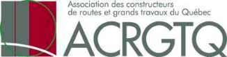 A logo for acrgtq association des constructeurs de routes et grands travaux du quebec